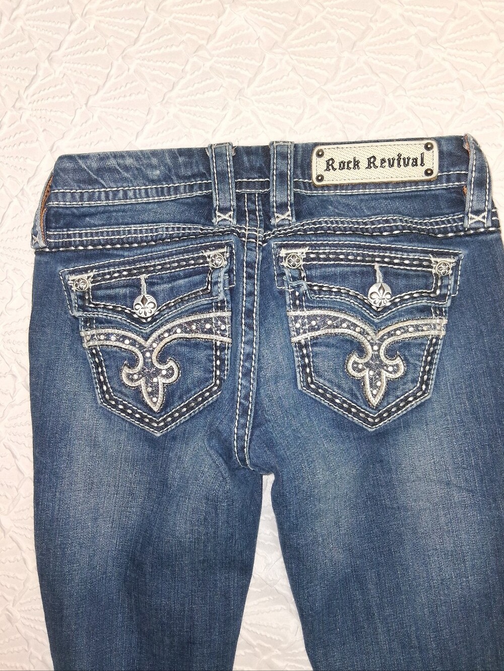 Rock Revival Women's Dark Blue Skinny Jeans - Picture 9 of 16